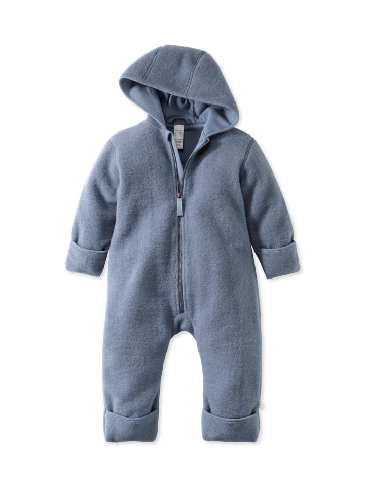Hessnatur Wollfleece Overall in mittelblau günstig kaufen