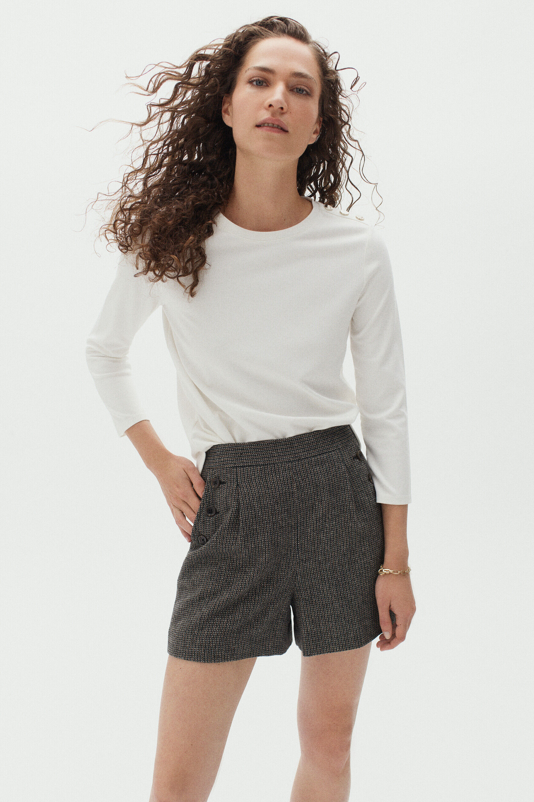 short edgar marron fonce femme