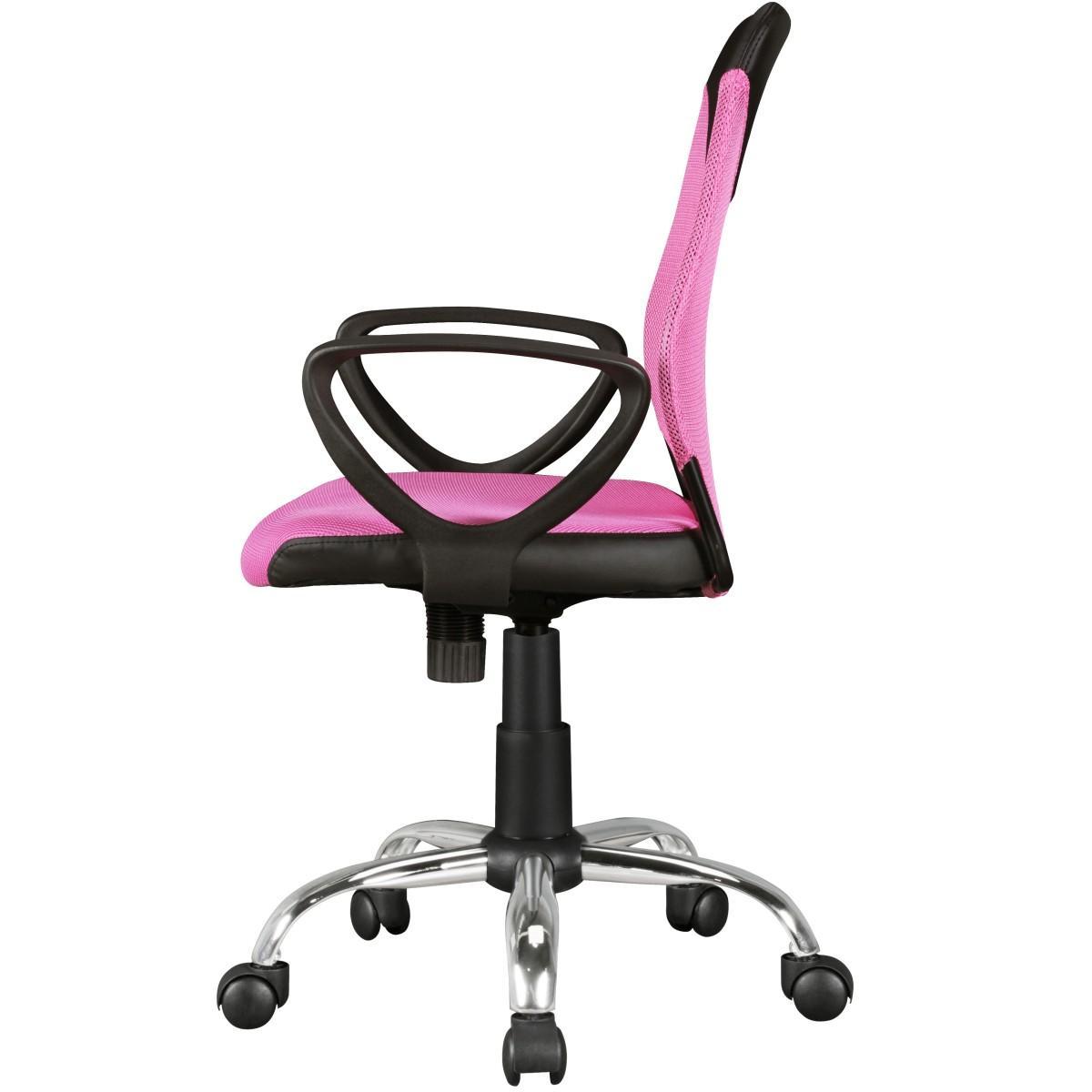 Amstyle Kinder-Drehstuhl KiKa, Schwarz-Pink
