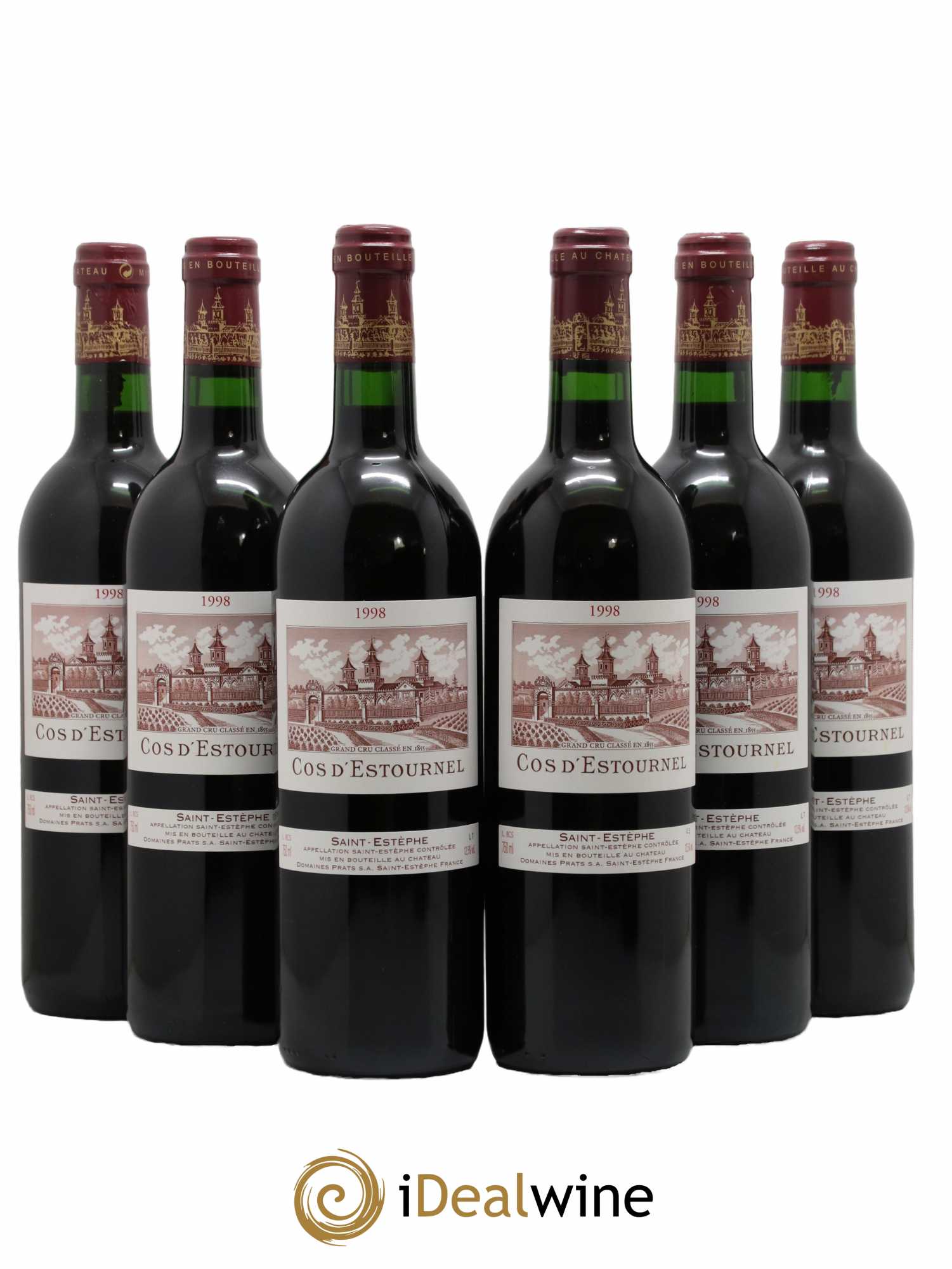 Cos d'Estournel 2ème Grand Cru Classé  1998 - Lot de 6 Bouteilles
