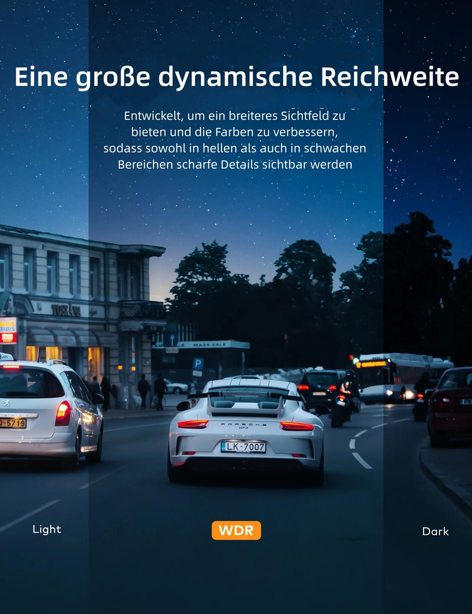 Apeman C450A Full HD 1080P Dashcam (Full HD, Nachtsicht, 3-Zoll-LCD-Bildschirm, 170° Ultraweitwinkel, G-Sensoren)