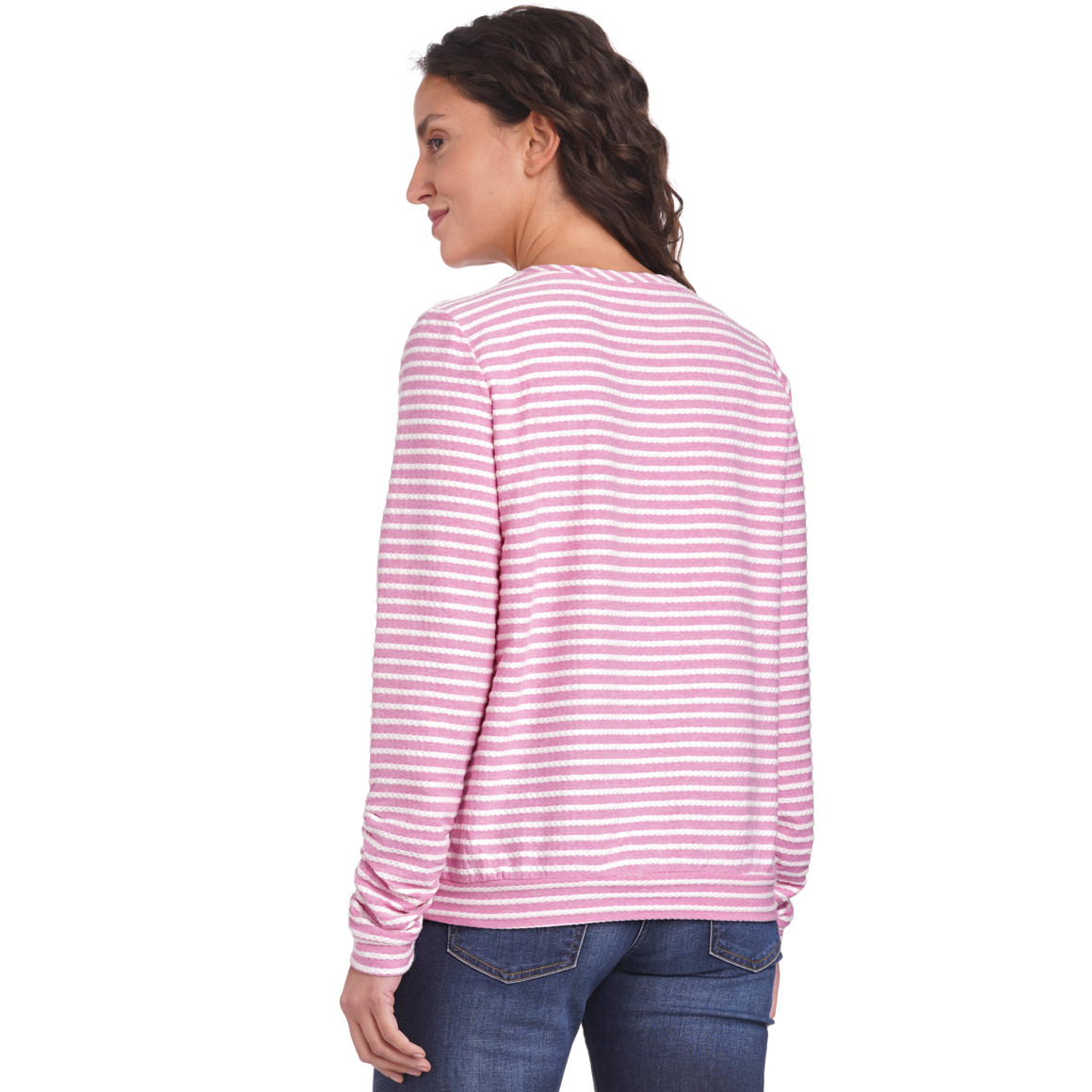 Damen Langarmshirt mit Raffung