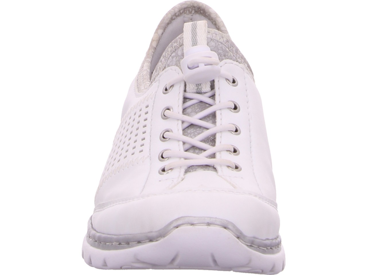 RIEKER Sportliche Slipper weiss