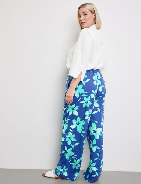 Palazzohose mit Floral-Print