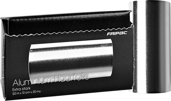 Fripac Alu Haarfolie in Abreißbox 20 my 10 cm x 50 m Alufolie
