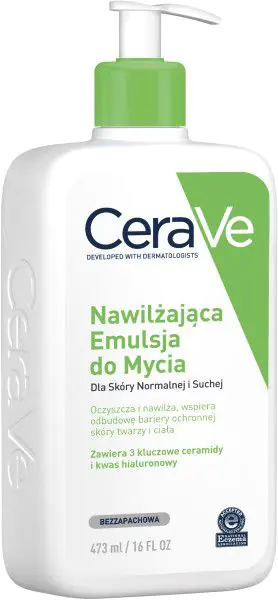 CeraVe drėkinamoji valomoji emulsija sausai ir normaliai odai, 473 ml