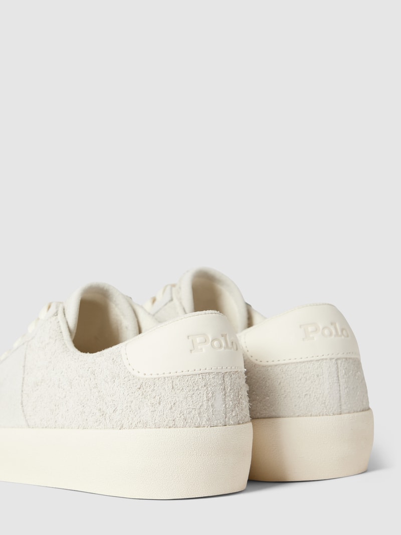 Sneaker aus echtem Leder in weiß