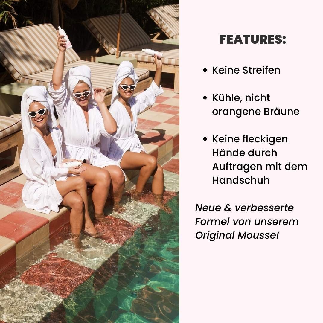 VENICEBODY Selbstbräunungsmousse Anti Aging Self Tan Mousse, Selbstbräuner für den Körper