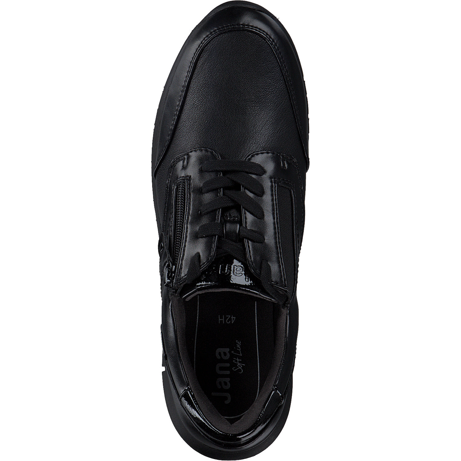 Jana Shoes 23765, Schnürschuhe, Damen, BLACK UNI
