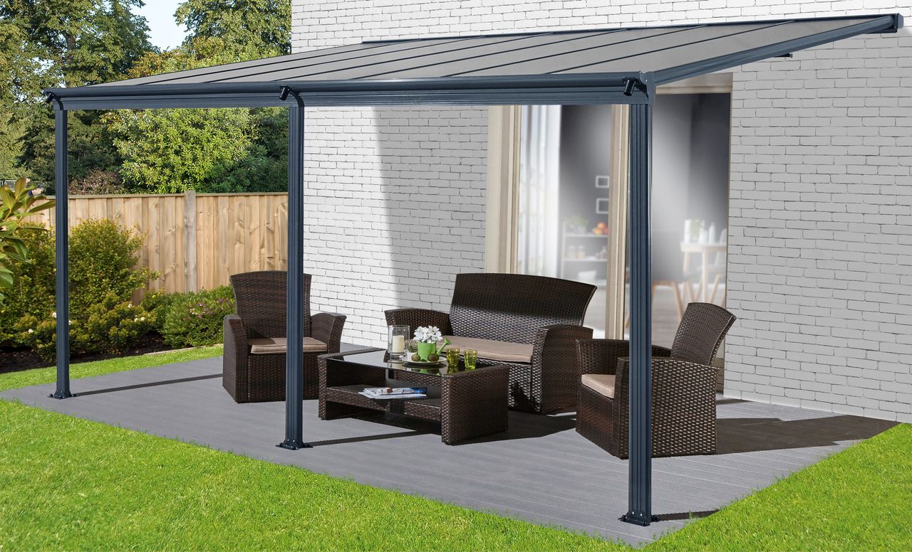Better Home Terrassenüberdachung-/Terrassendach Veranda, 434 x 303 x 258 cm - Anthrazit