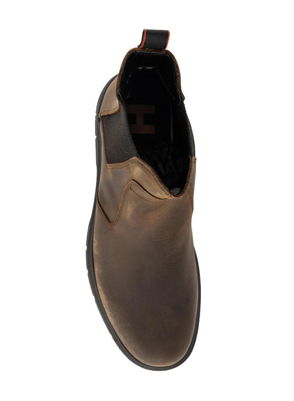 HUGO, Chelsea Boots Ryan, Leder, dunkelbraun