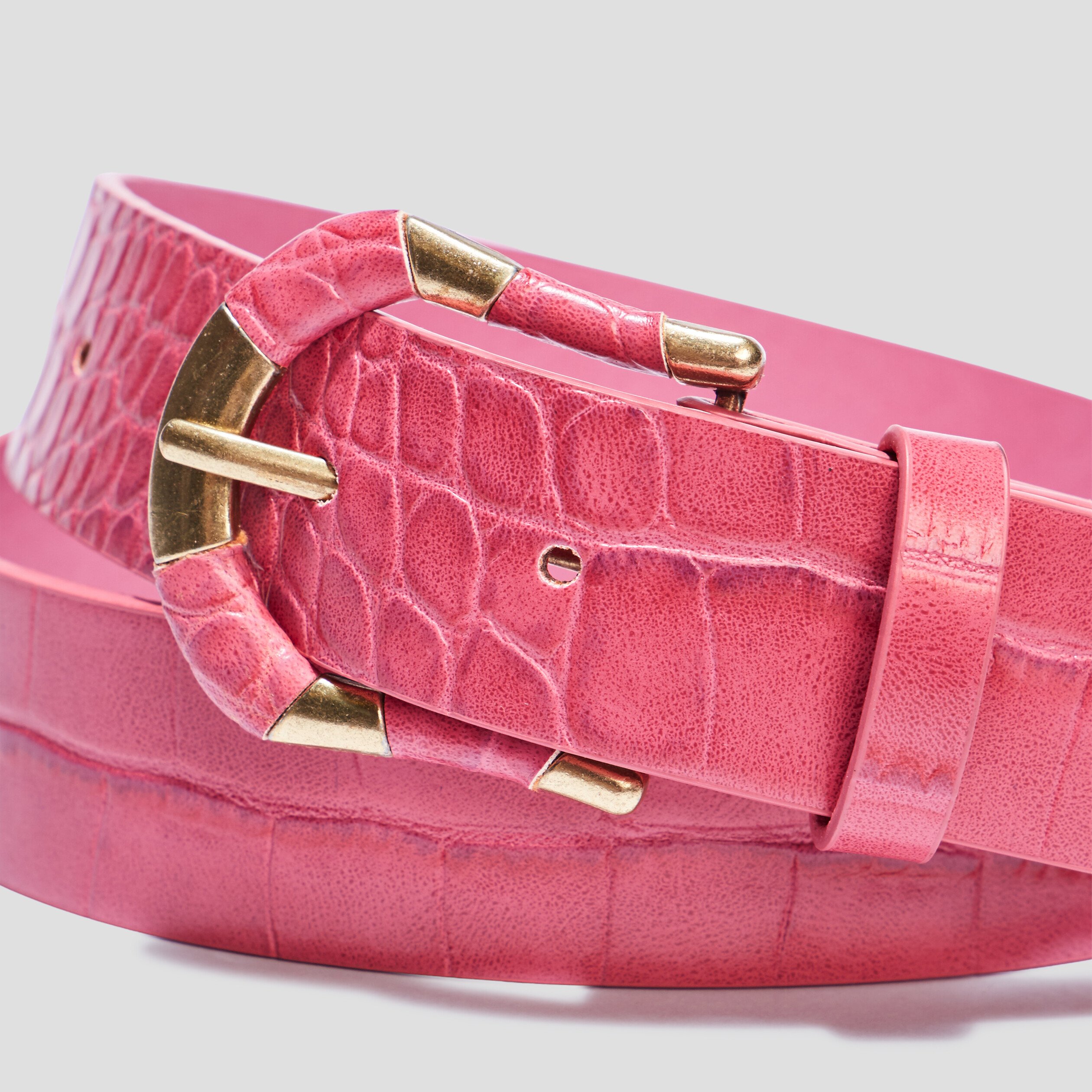 Ceinture texturée rose fushia femme | La Halle