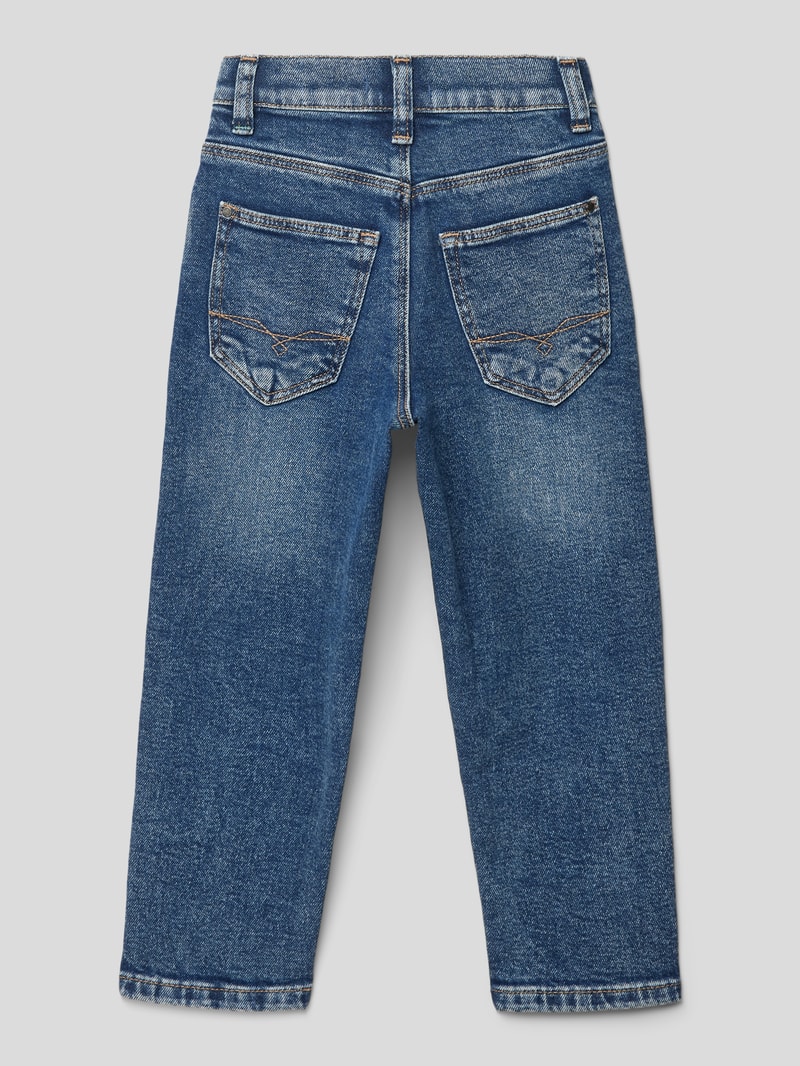 Slim Fit Jeans mit Knopf- und Reißverschluss in blau