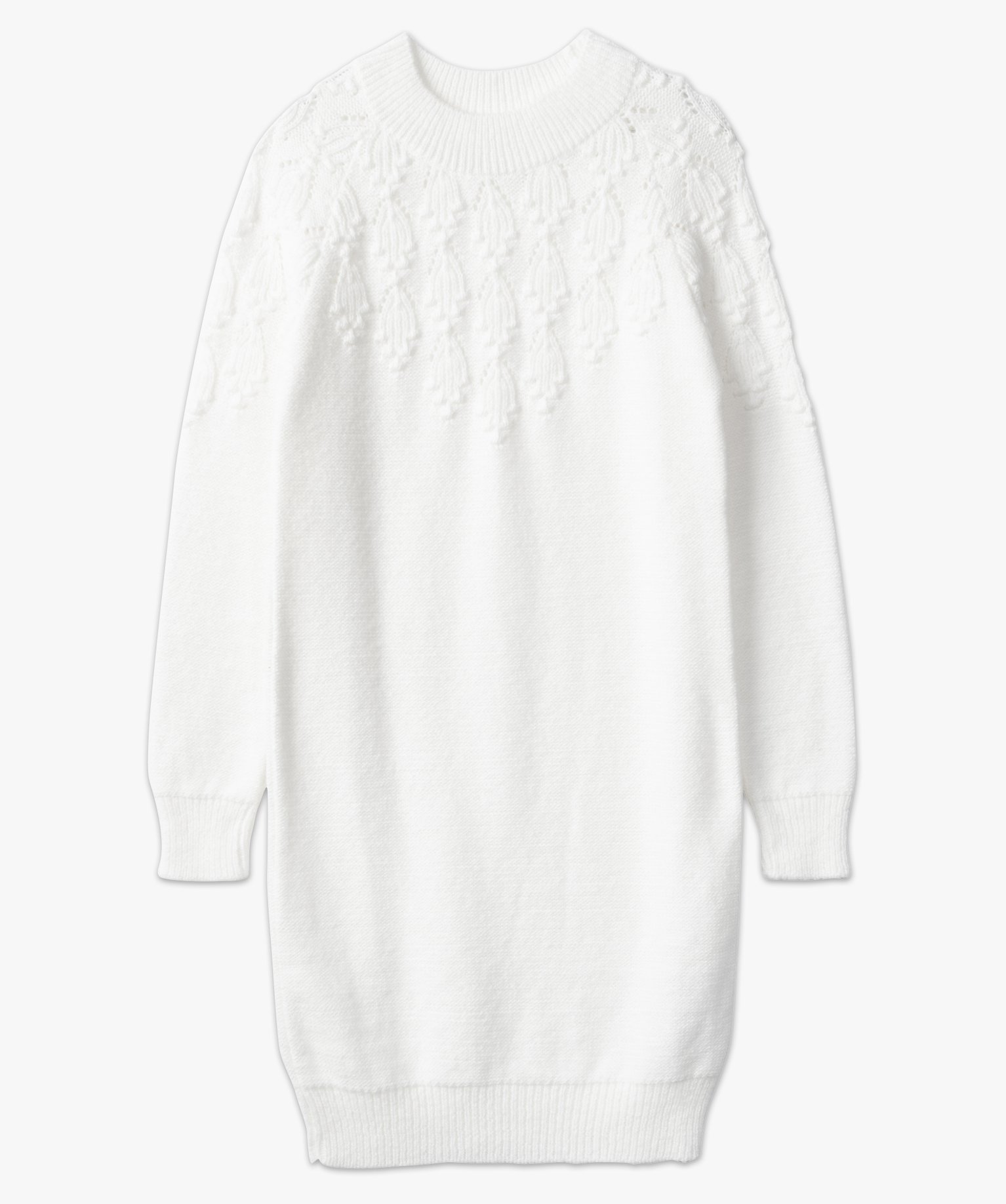 Robe pull femme avec maille fantaisie sur le haut | GEMO