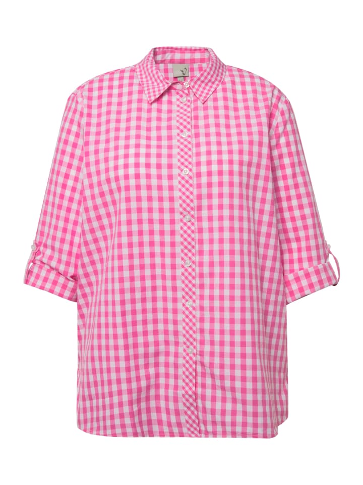 Ulla Popken Trachtenbluse in fuchsia pink günstig kaufen 46-48