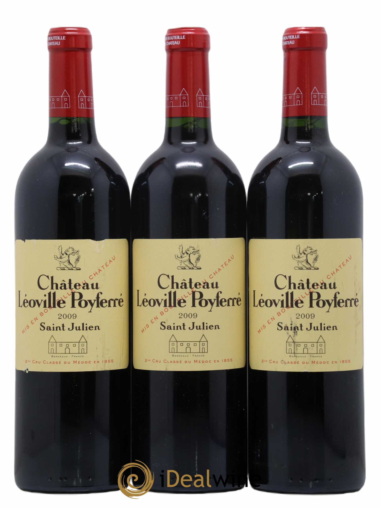Château Léoville Poyferré 2ème Grand Cru Classé  2009 - Lot de 3 Bouteilles