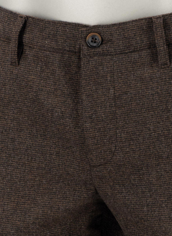 Alberto, Hose, Slim Fit, Wolle waschbar, dunkelbraun meliert