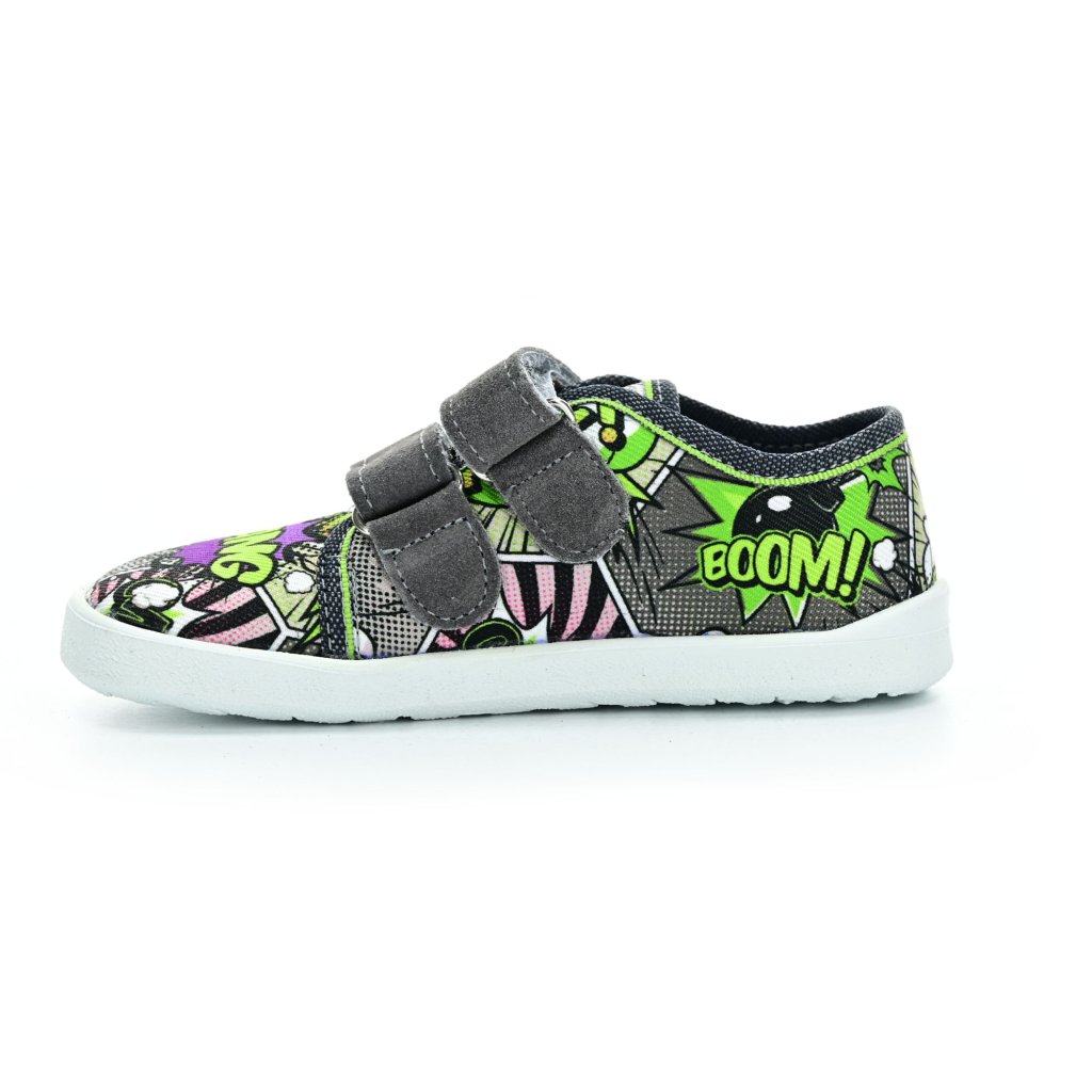 Ef Seledyn Graffiti schwarze Barfußsneaker