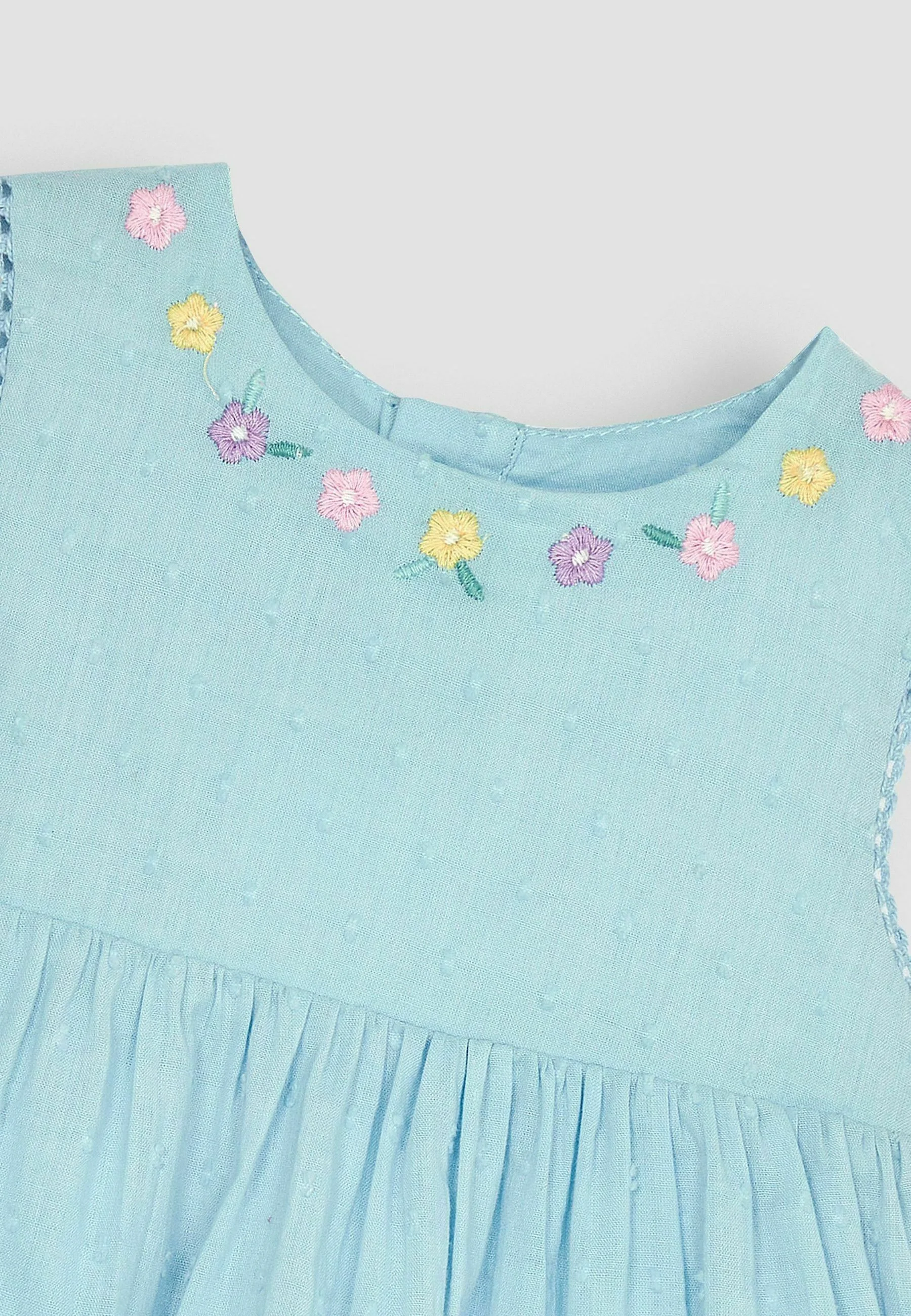 JoJo Maman Bébé MOUSE FLORAL EMBROIDERED- REGULAR FIT - Vestido de verano