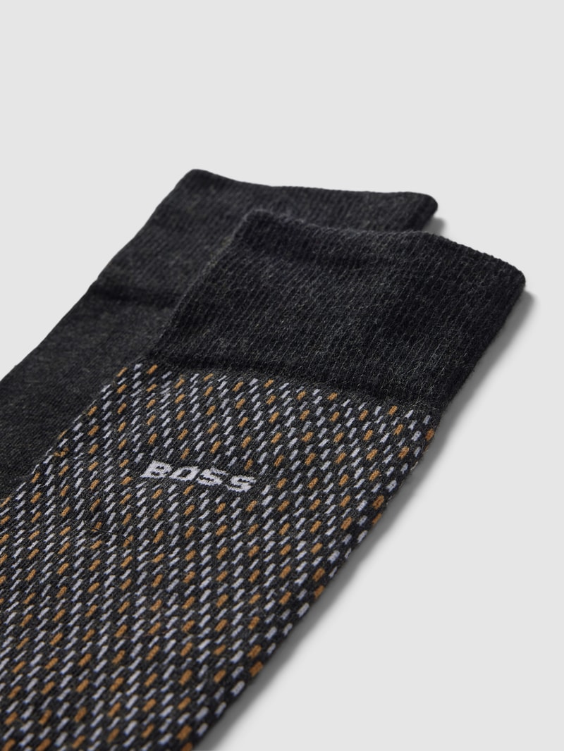 Socken mit Label-Detail im 2er-Pack in anthrazit