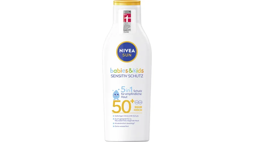 NIVEA SUN Kids sensitiv Schutz & Pflege 50+ Sonnenmilch 200 ml