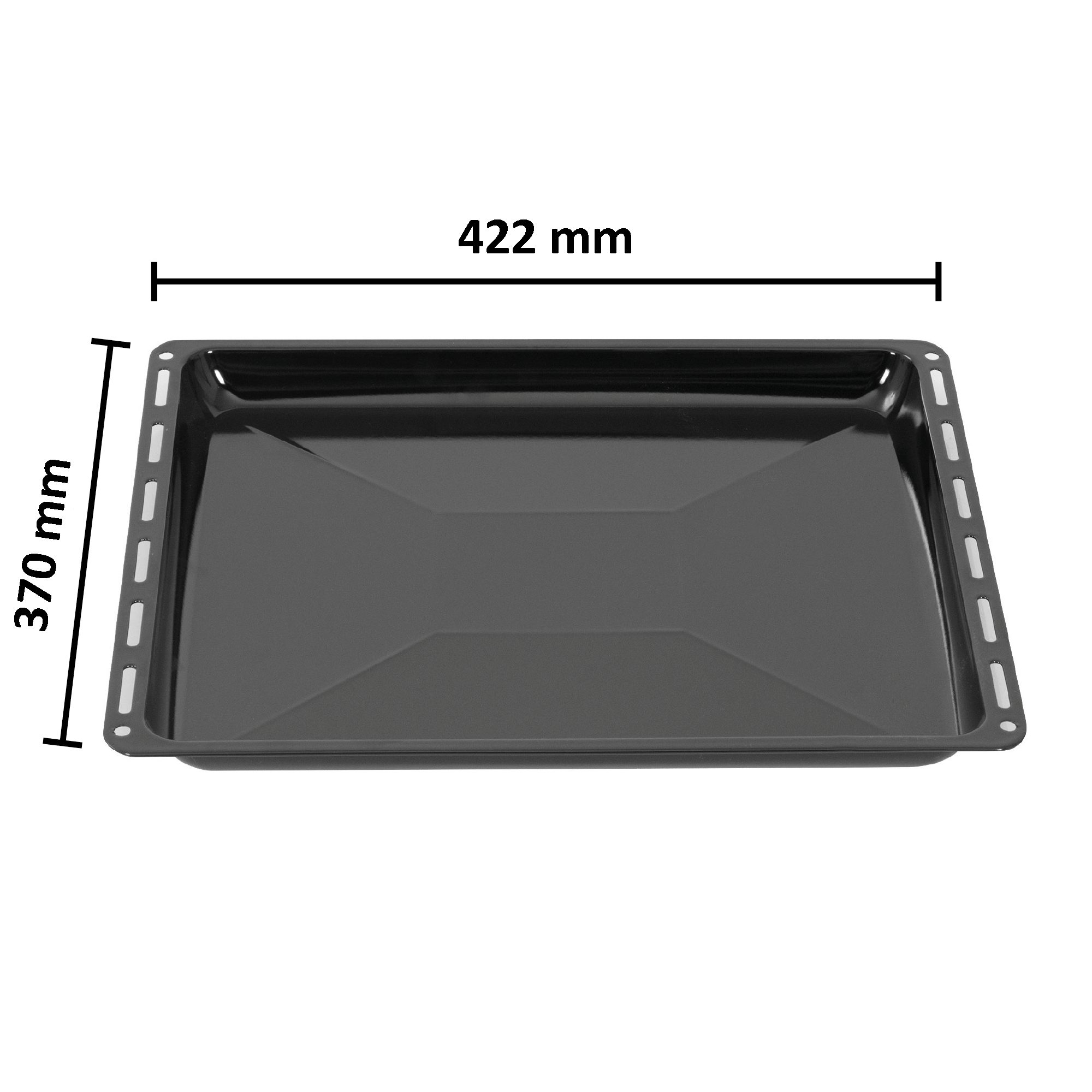 ICQN Backblech 422 x 370 x 30 mm Set, Emailliertmitgitter, (2-St), Passend für ELECTROLUX, AEG, IKEA, ZANUSSI, JUNO, ZOPPAS