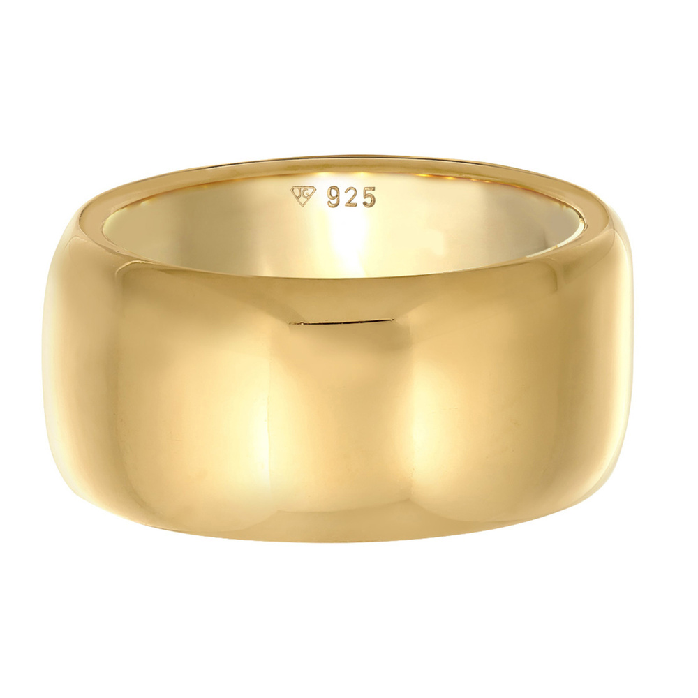 Elli PREMIUM Elli PREMIUM Bague Bague pour femme à large bande simple tendance en argent sterl Bague