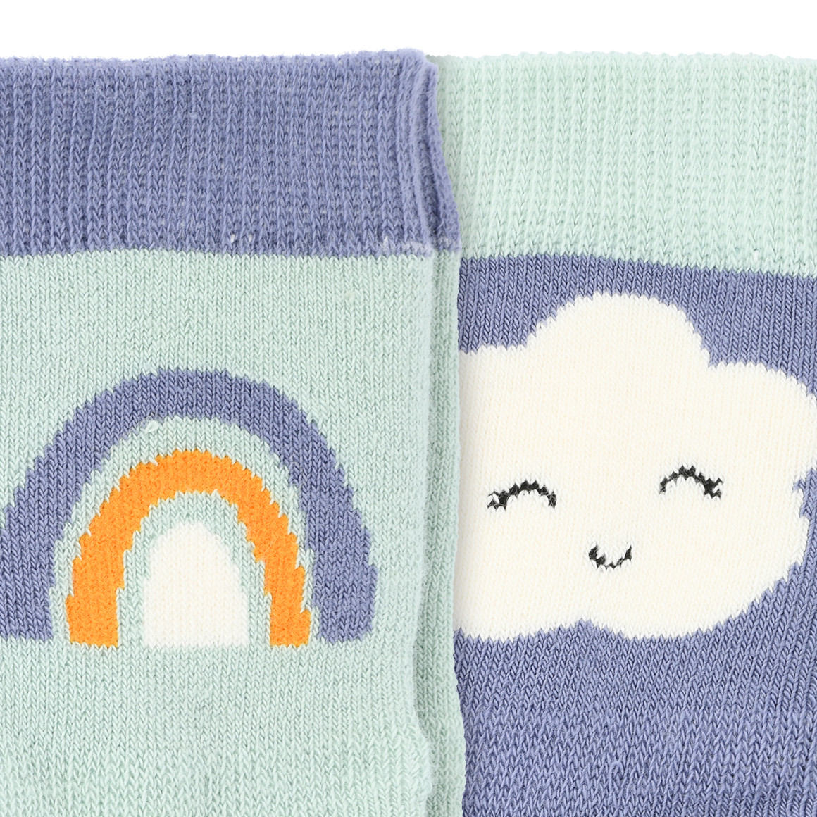 2 Paar Baby Krabbelsocken mit Motiven