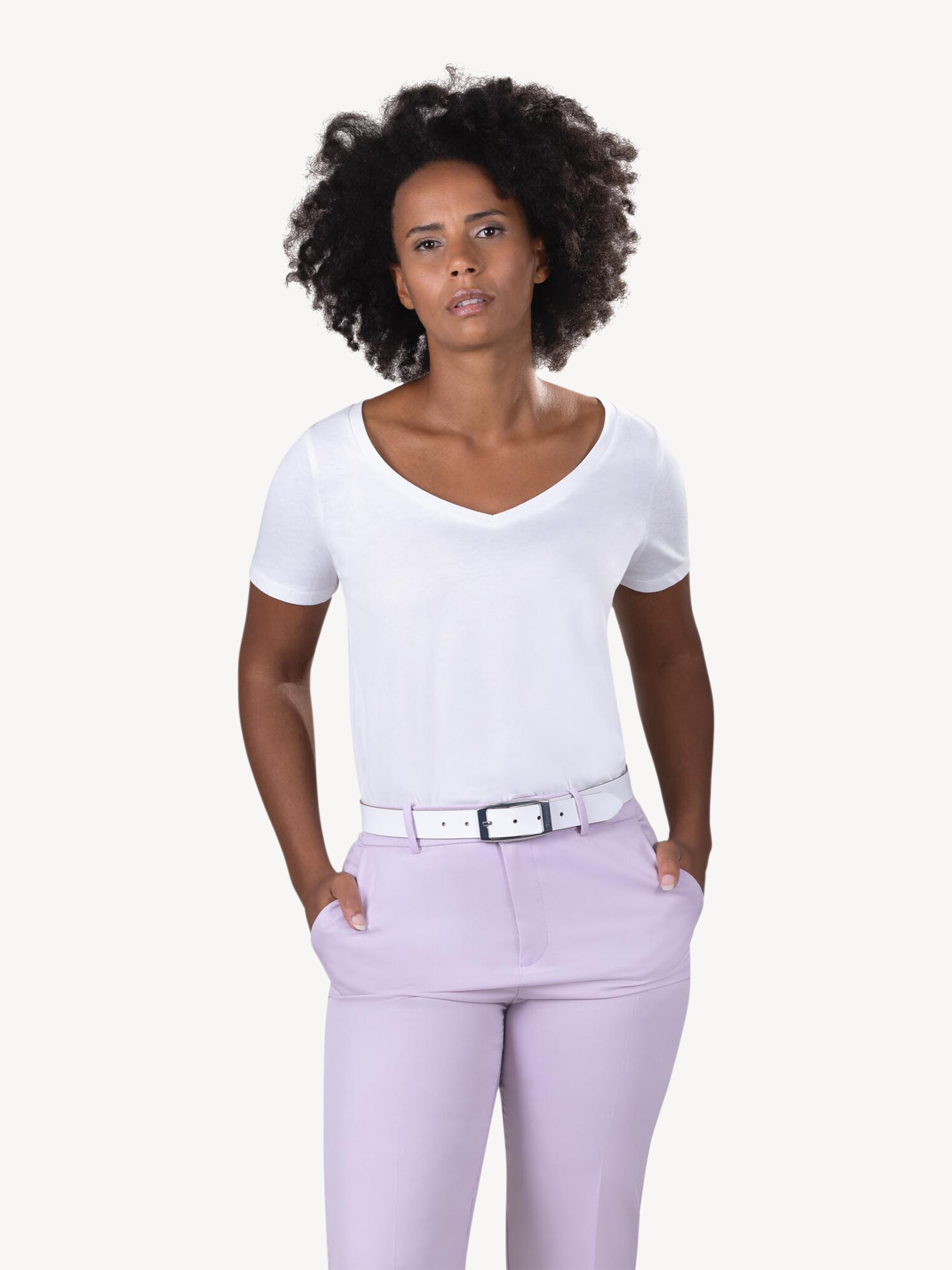 Ceinture en cuir - blanc