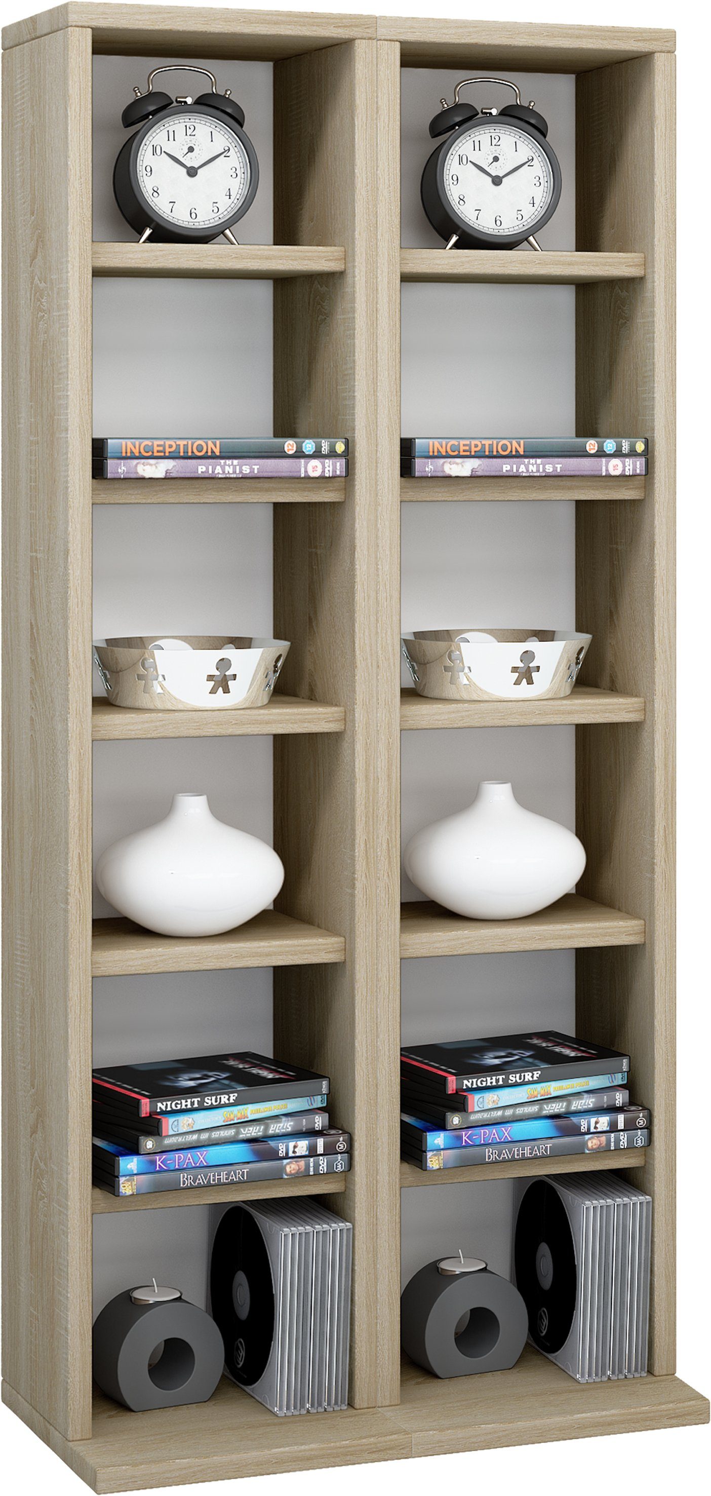 VCM CD-Regal Holz CD DVD Stand Regal Schrank Ständer Milano, 1-tlg.