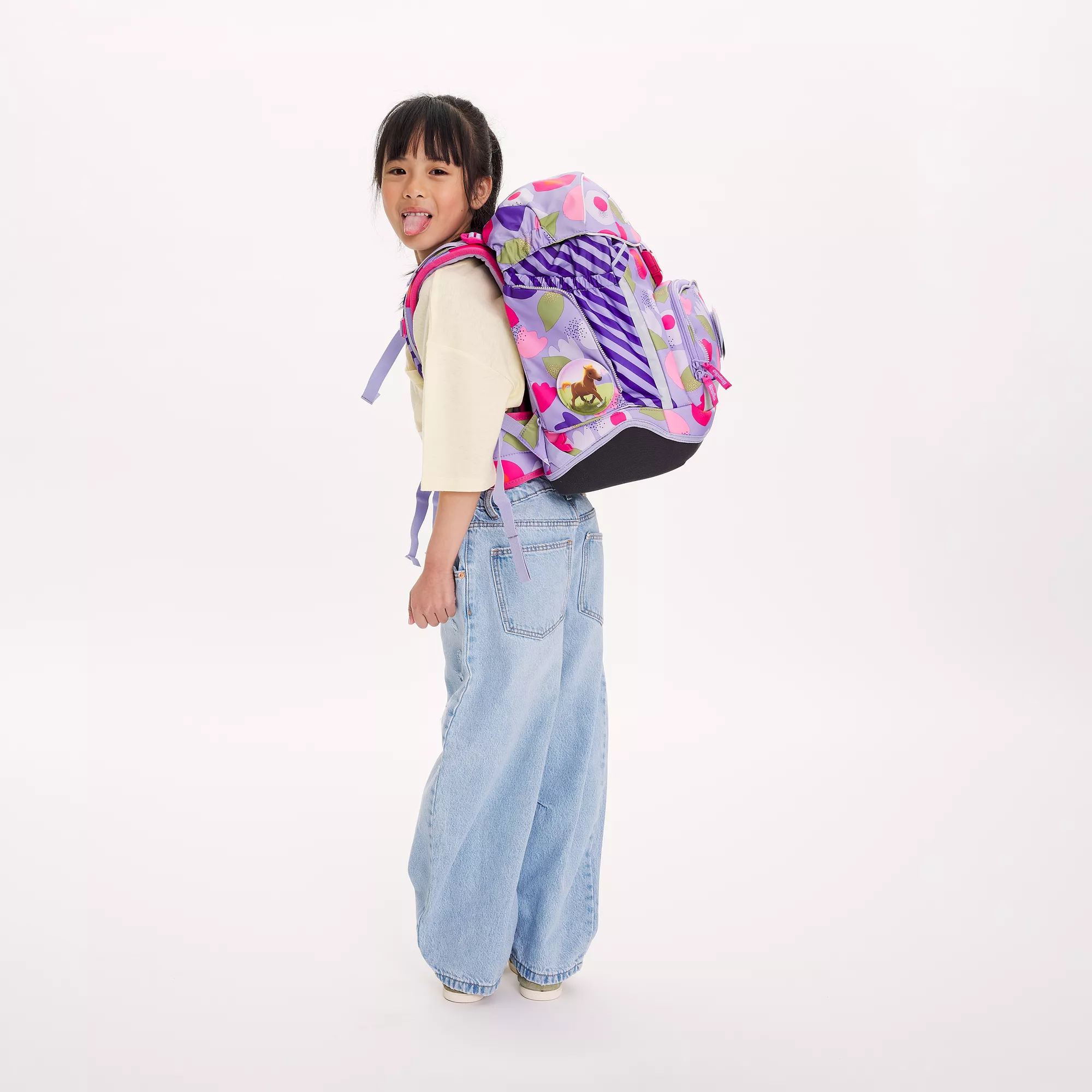ergobag Schulrucksack-Set Blütenzaubär
