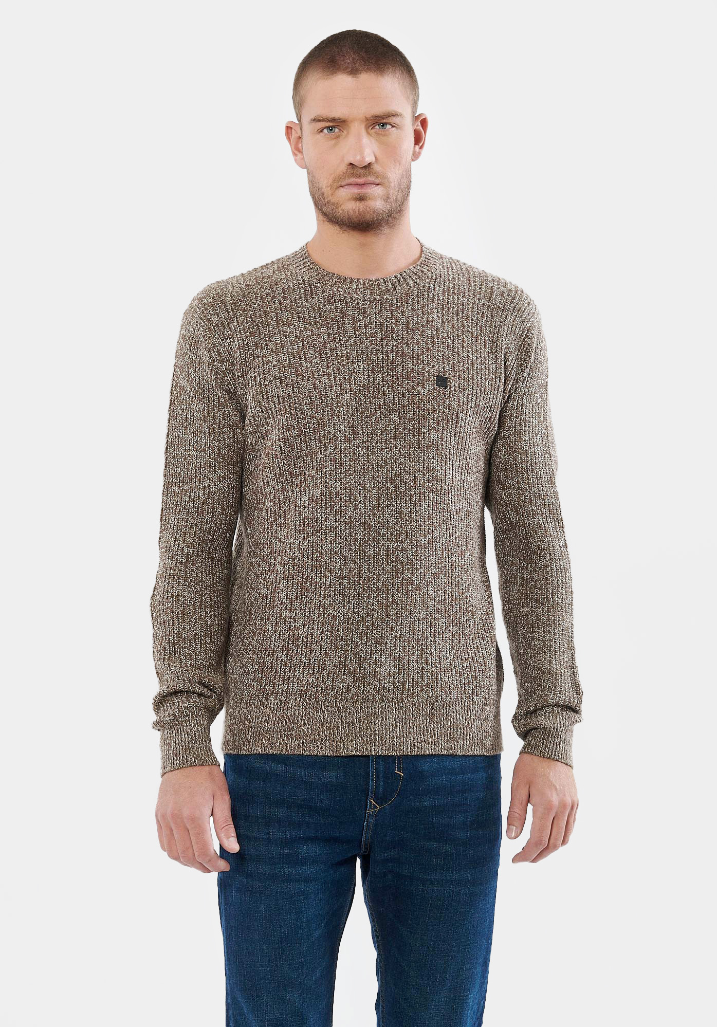 VOLKS  Pull marron homme