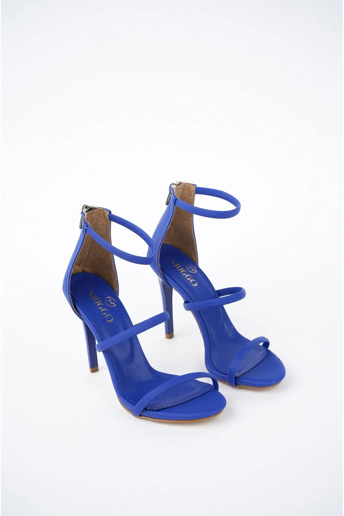 MUGGO  Nikita Garantiert Damen-Schuhe im Satin-Stil mit Reißverschluss hinten, stilvoll und bequem, mit dünnen Absätzen