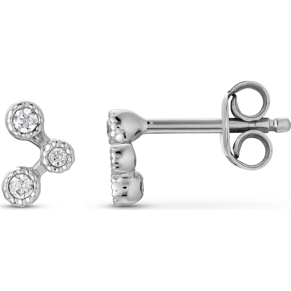 FAVS Boucles d'oreilles à fermoir à poussette 925 Argent Boucles d'oreilles