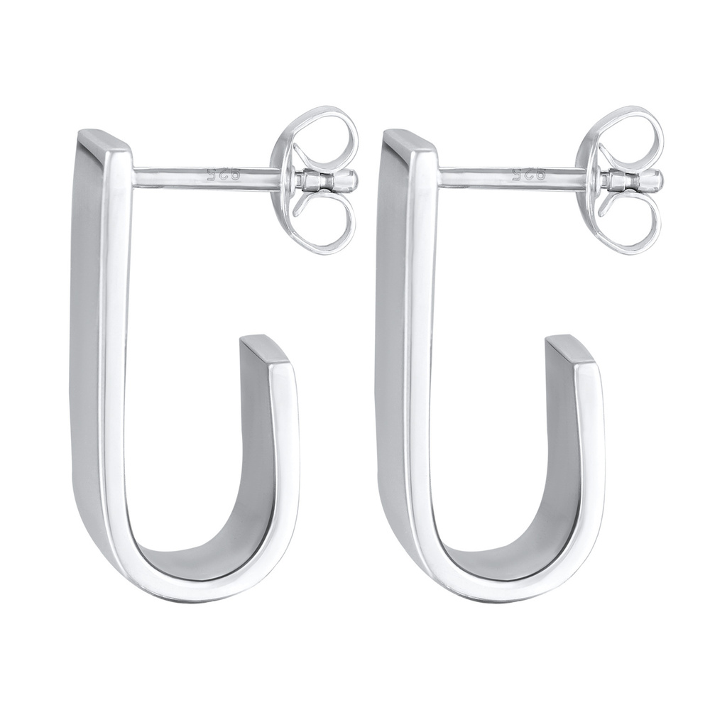 Elli Elli Boucles d'Oreilles Femmes clous d'oreilles chunky moderne en argent sterling Boucles d'oreilles