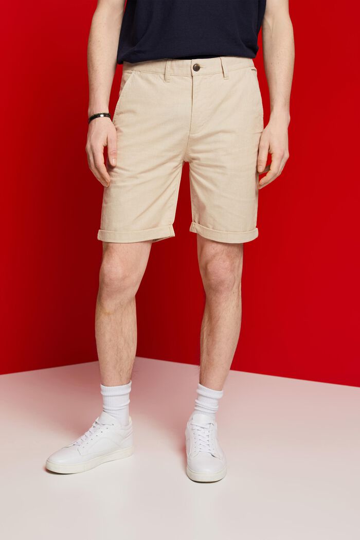Zweifarbige Chino-Shorts