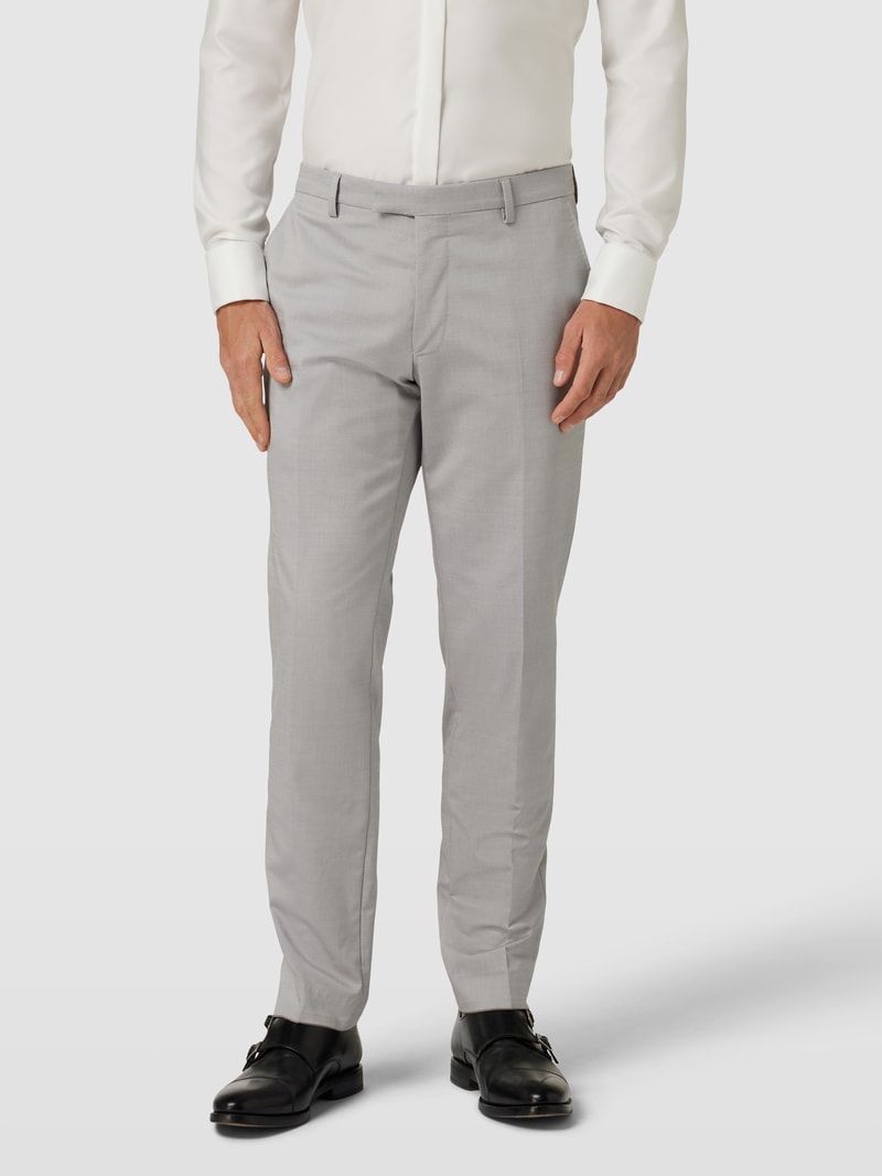 Slim Fit Anzughose mit Bügelfalten Modell 'Blayr' in silber