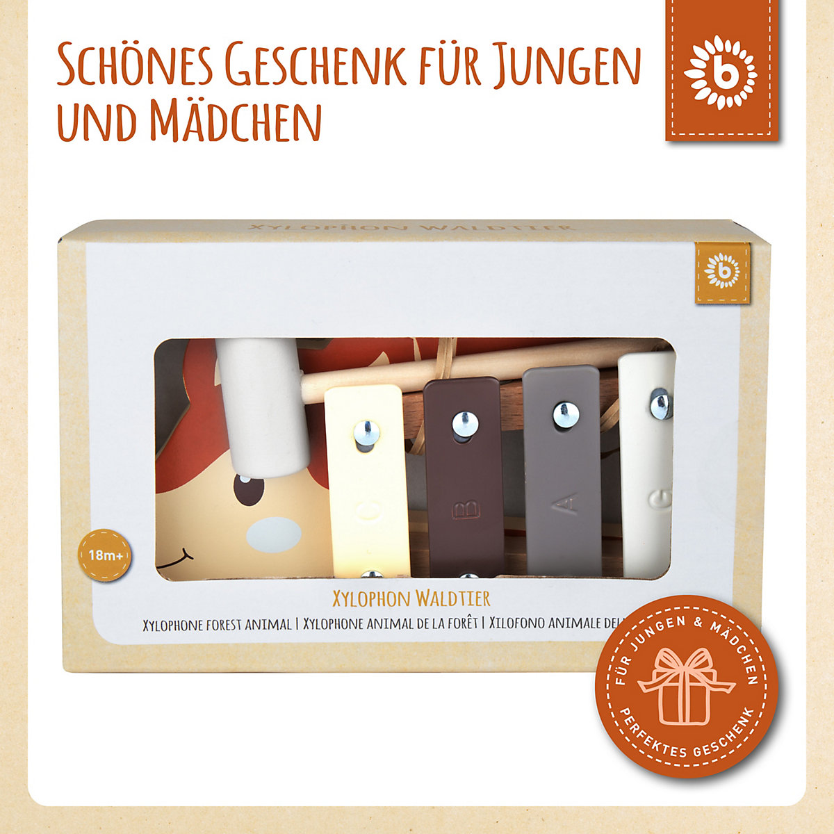 Xylophon Kinder Musik Spielzeug Musikinstrument Kinder Holzspielzeug Tiere ab 1 Xylophone