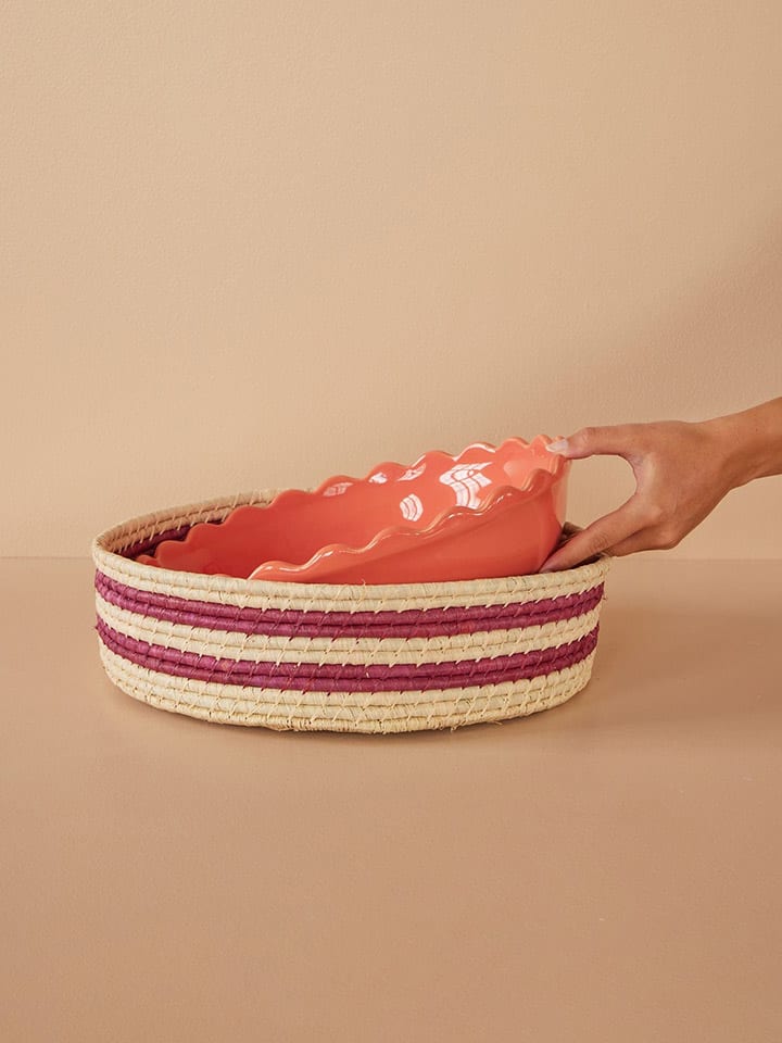 Rice Korb in Beige/ Lila - (H)9 x Ø 35 cm günstig kaufen onesize