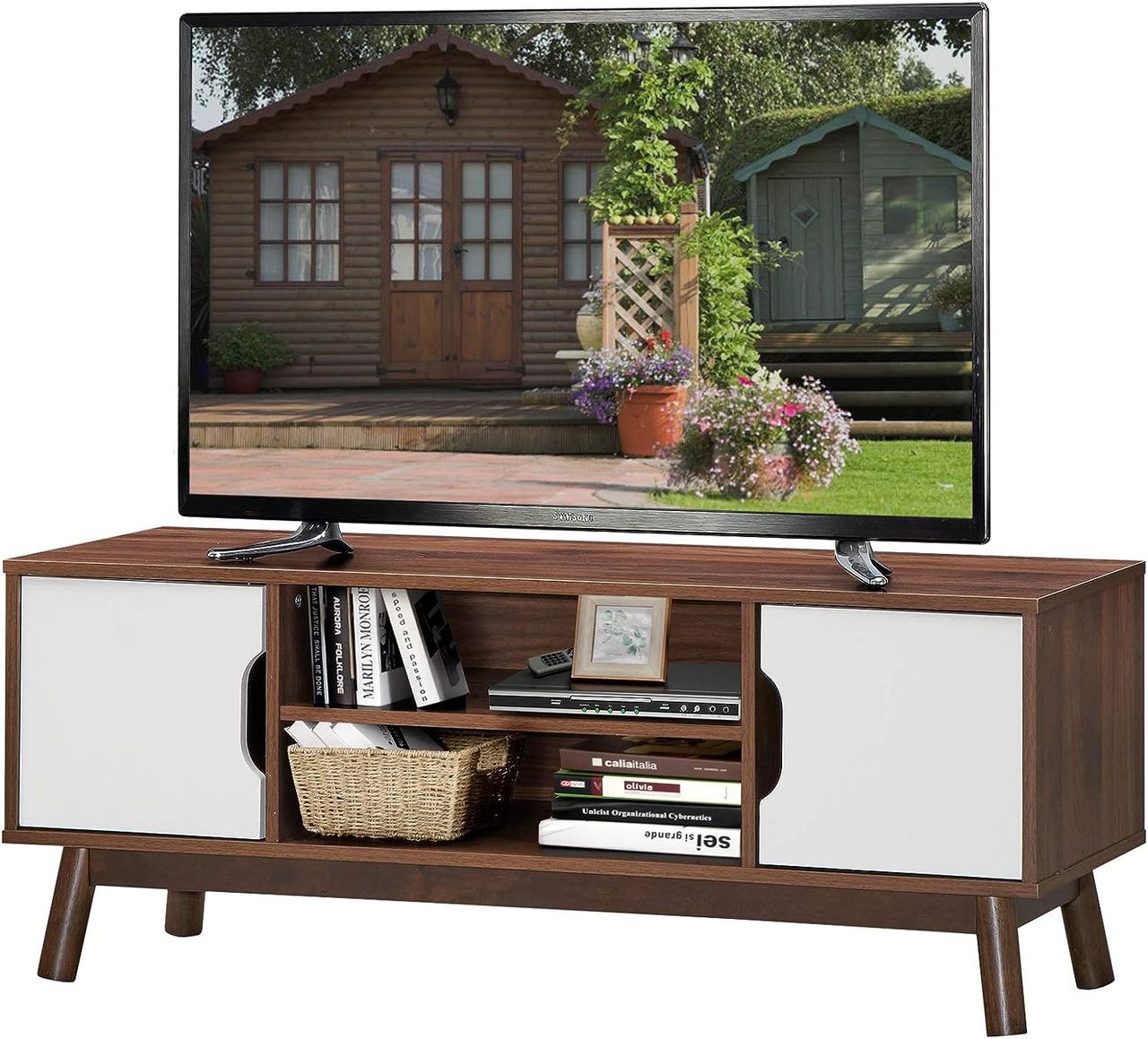 Costway COSTWAY TV-Lowboard Fernsehschrank Holz