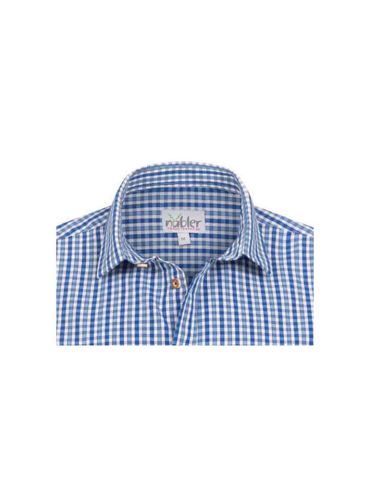 Nübler Trachtenhemd Langarm Harry in Blau günstig kaufen