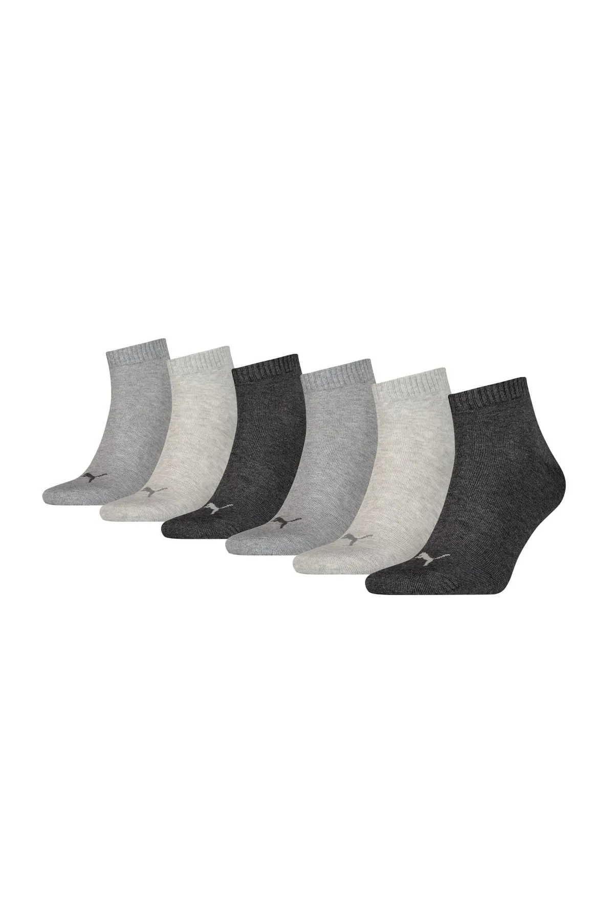 Puma  Unisex Quarter-Socken, 6er Pack - Sneaker, ECOM, Logo, uni