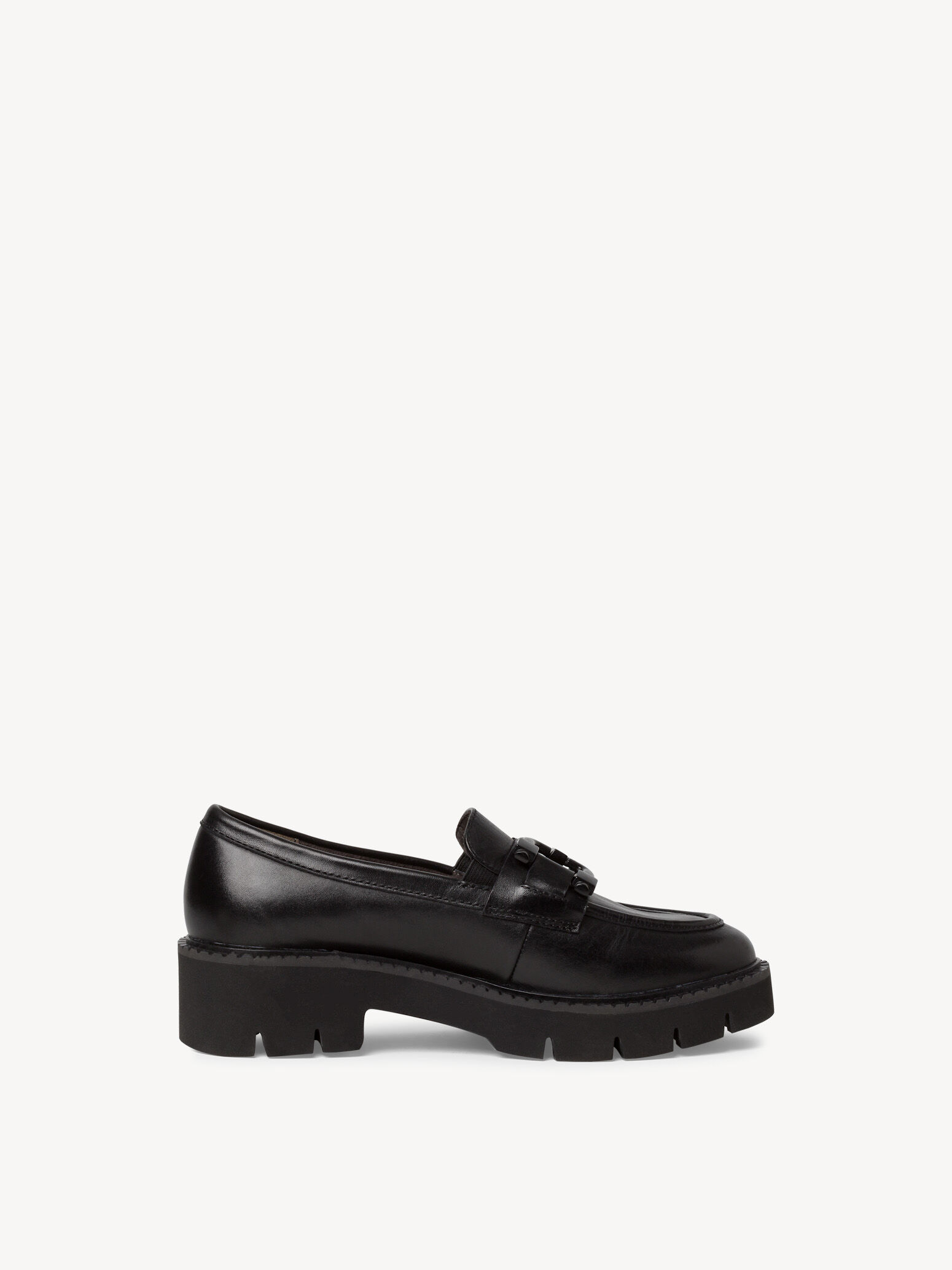 Slipper en cuir - noir