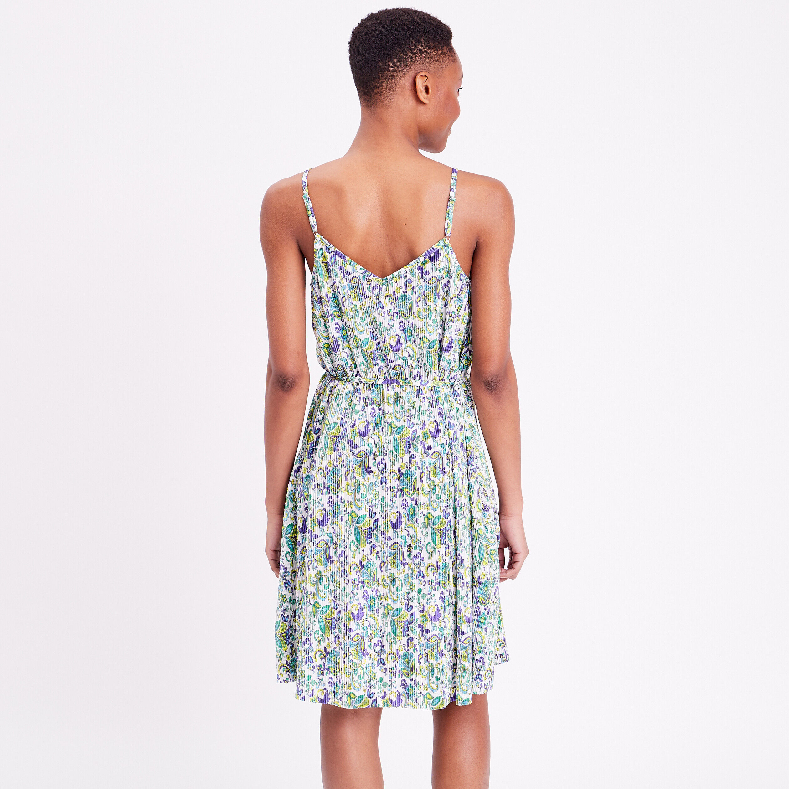 Robe droite plissée beige femme | Cache Cache