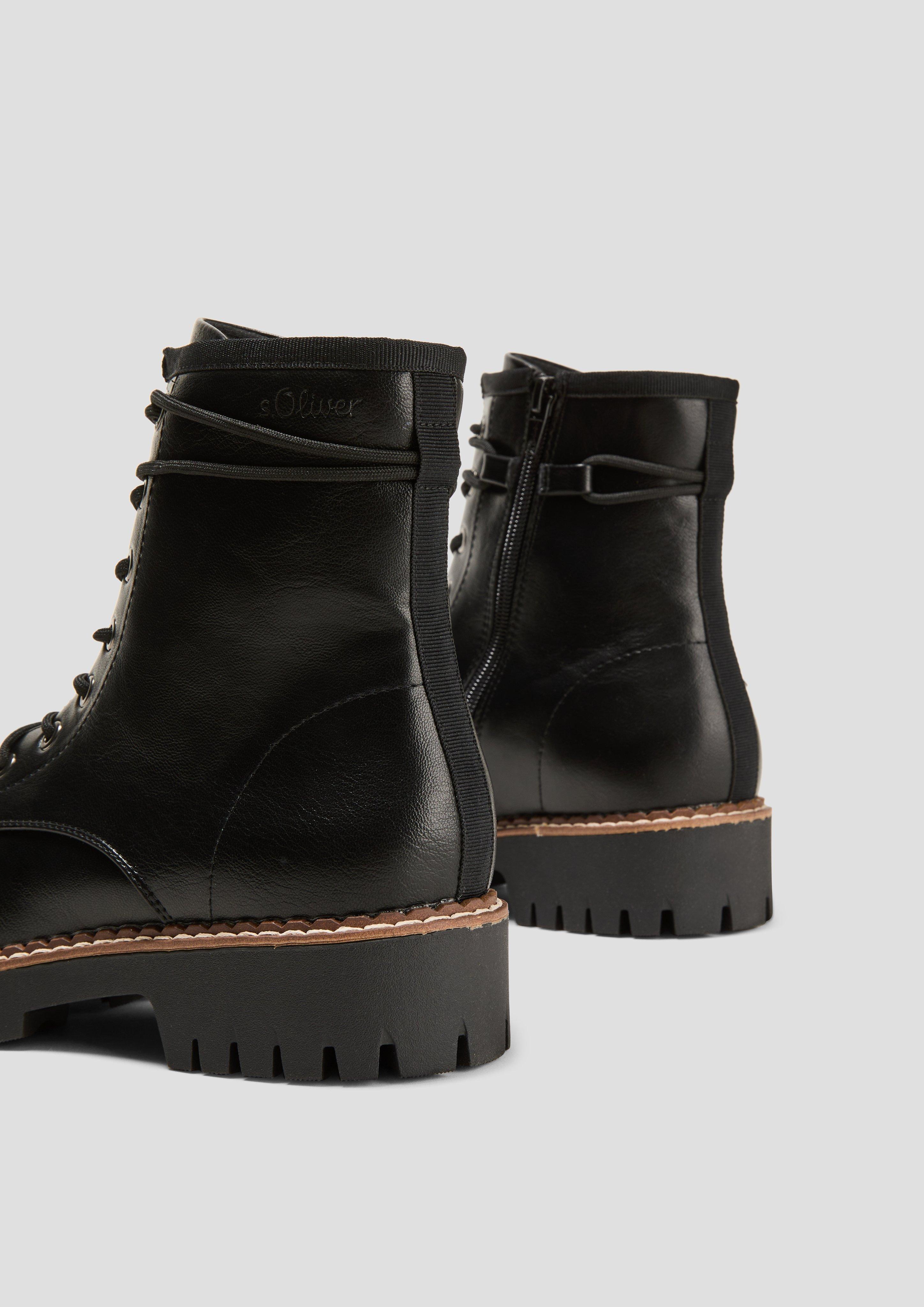 Schnürstiefel in Leder-Optik  6008284-001