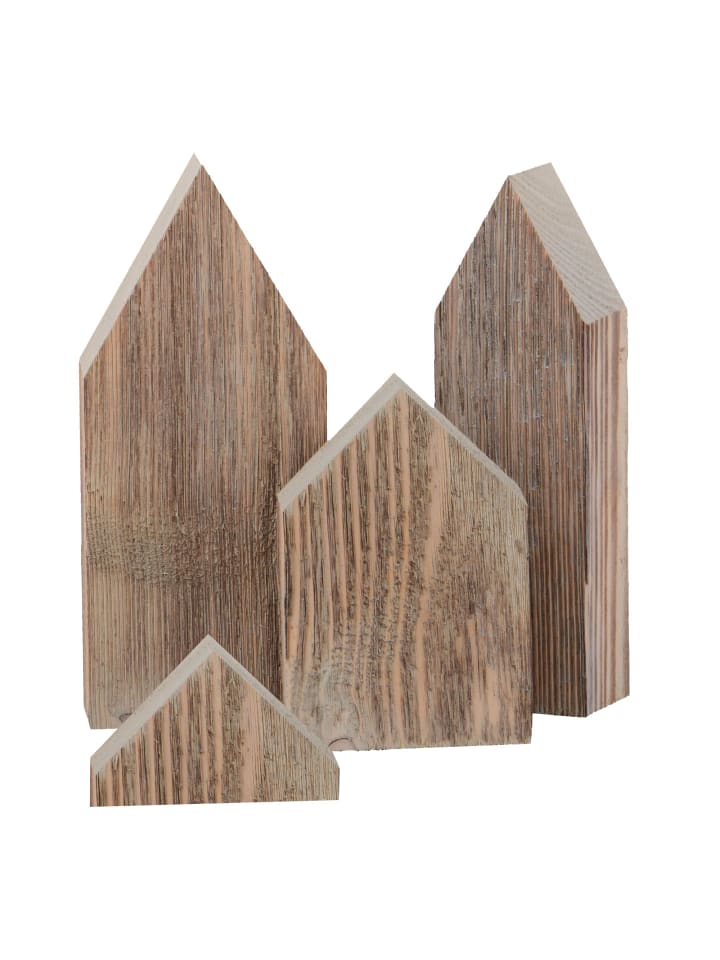 UNUS Holzstadt Dekoration Altholz in Grau günstig kaufen onesize