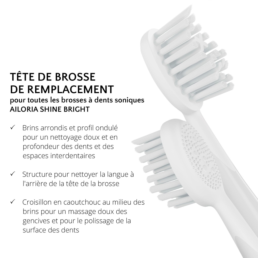 ailoria personal care SHINE BRIGHT Têtes de brosse Extra Clean - lot de 12
