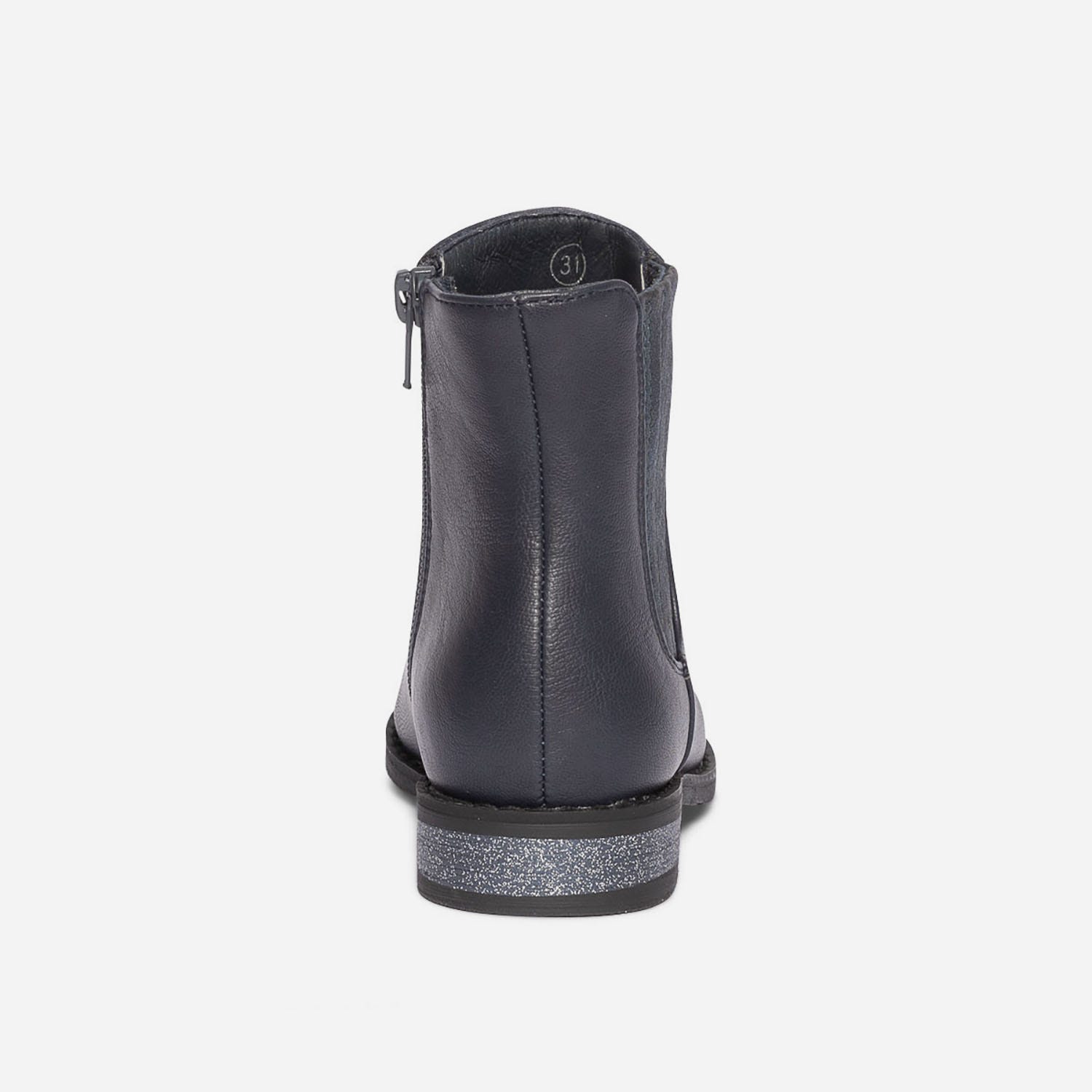 Chelsea boots marine à talon pailleté