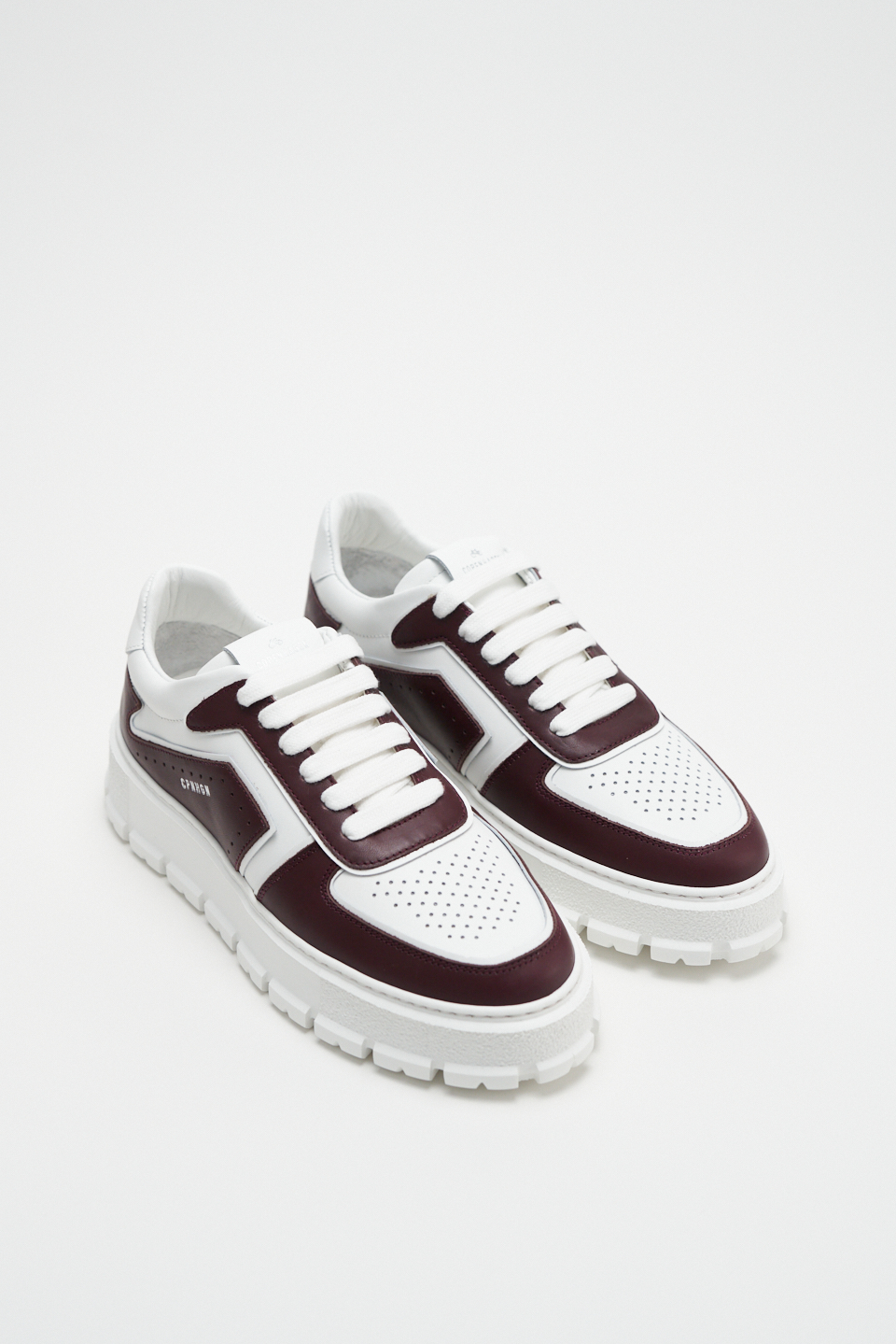 CPH332 leather mix bordeaux/white