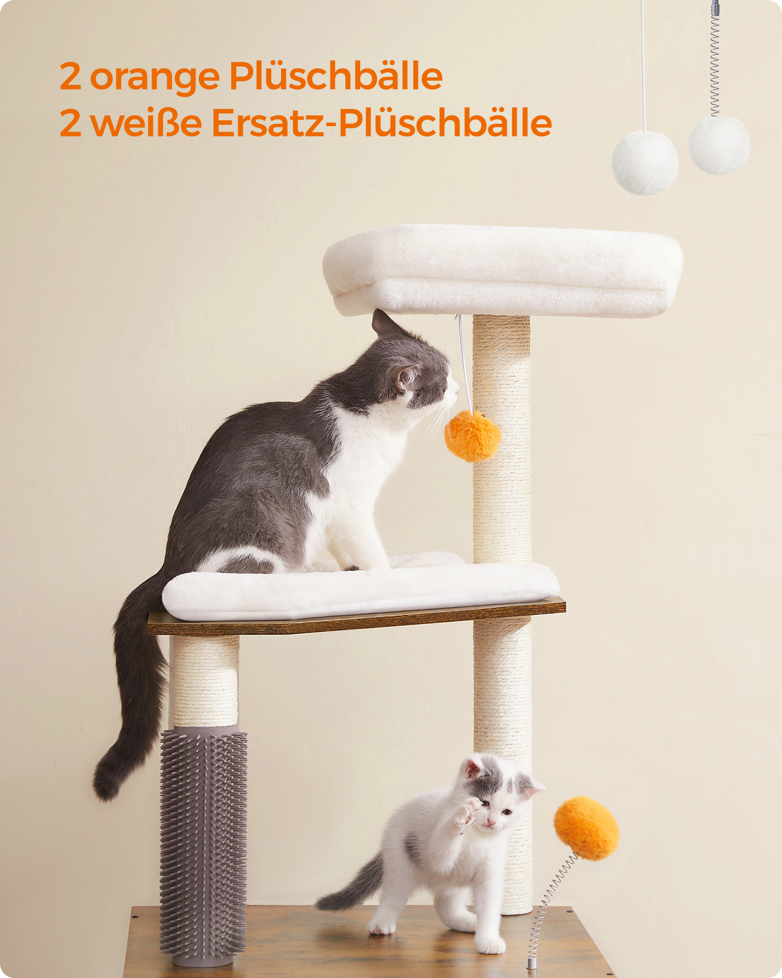 FEANDREA Kratzbäume FEANDREA Kratzbaum mit Croomer braun